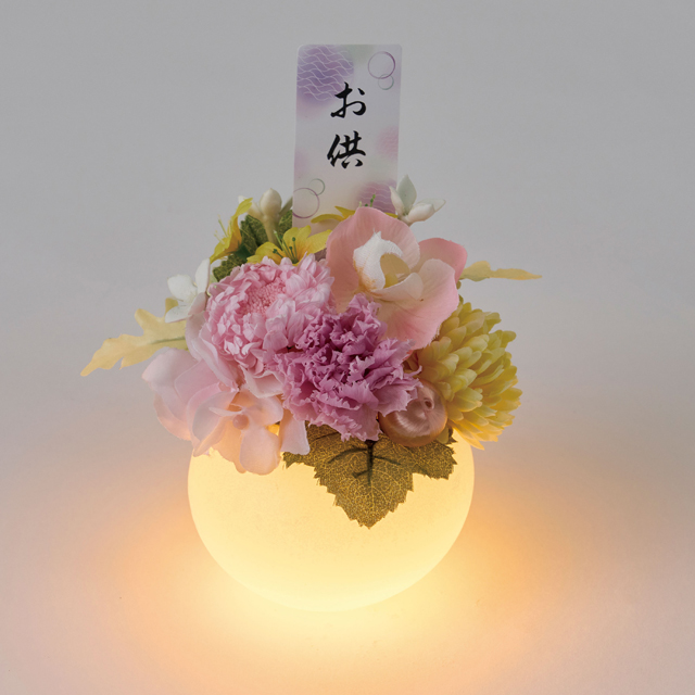 フューネラルアレンジ お供え 供花 丸型キャンドルタイプ