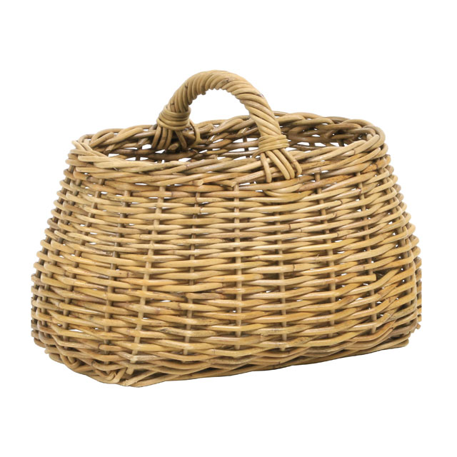 横長の手付きバスケット S（ラタン）