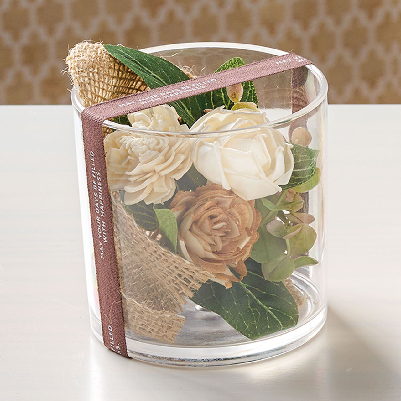 ソラフラワーアクリルポット アレンジメント （ホワイト）