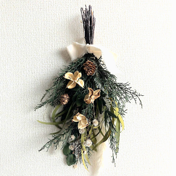 プリザーブドグリーンのスワッグ