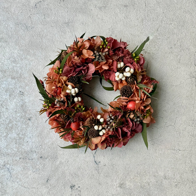 プリザーブドアジサイのリース